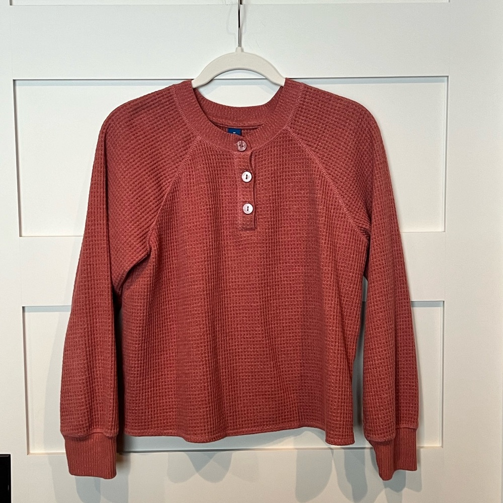 Old Navy Waffle knit Henley